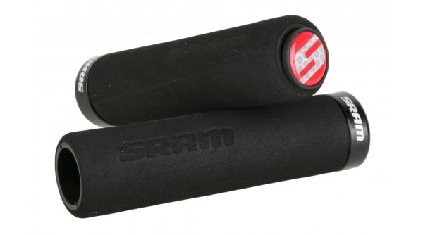 Chwyty piankowe SRAM 129 mm, czarne, chwyt/czarny zacisk