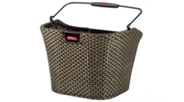 Rixen & Kaul KLICKfix Structura bicycle basket 35x26x25cm bronze