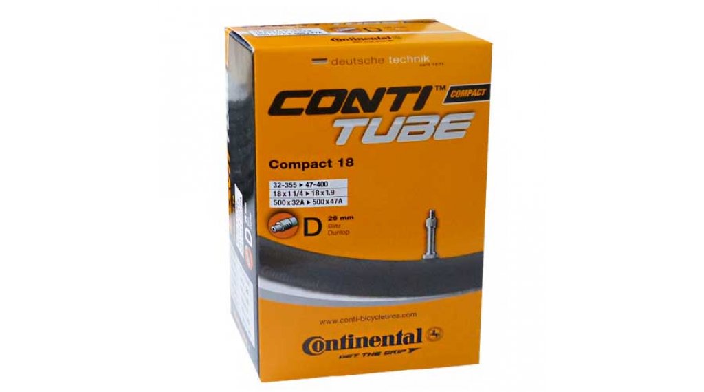Continental Compact Schlauch für 18" 1 Dętka Continental Compact do 18" D26 32-355 / 47-400 wentyl Dunlop 26mm