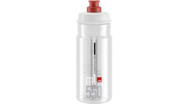 Láhev na vodu Elite Jet 550ml s průhledným/červeným logem