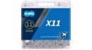 Cadena KMC X11 de 11 velocidades, 114 eslabones, color gris.