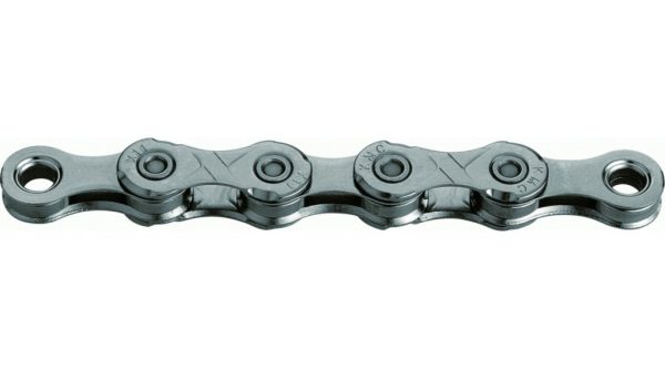 Cadena KMC X11 de 11 velocidades, 114 eslabones, color gris.