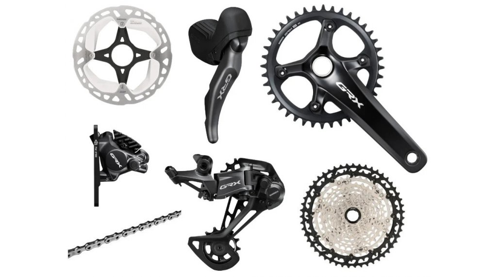 Shimano GRX RX820 Komplettgruppe 1x12-fach 40 Zähne 165mm (BULK)
