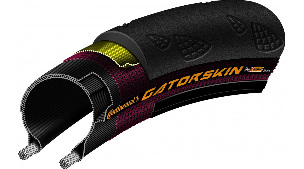 Opona składana Continental GatorSkin 28" 25-622 (700x25C) czarna/czarna skóra