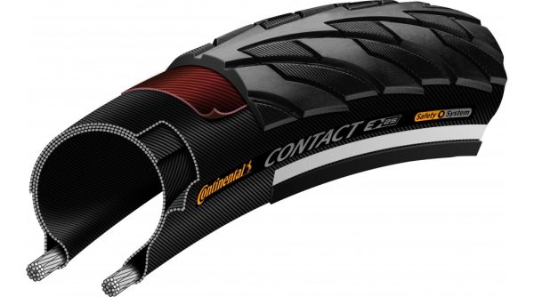 Continental Contact 28" con cámara 37-622 (700x35C) ECO25 negro/negro