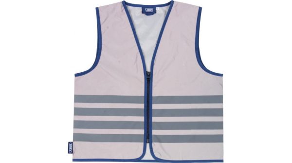 Chaleco reflectante Abus Lumino Urban para niños, talla L, color plata.