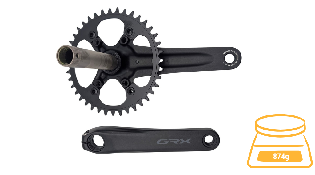 Shimano GRX FC-RX610-1 Kurbelgarnitur 1x12-fach (BULK) 4 Shimano GRX FC-RX610-1 Kurbelgarnitur 1x12-fach 175mm 40 Zähne (BULK)