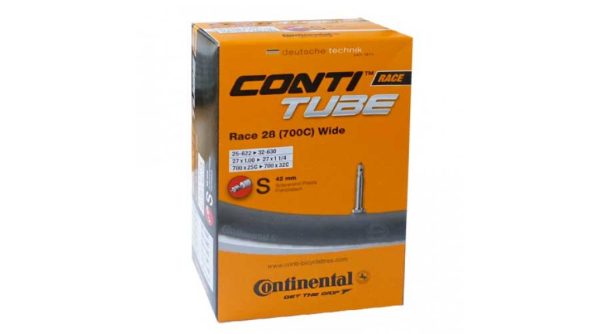Chambre à air Continental Race Wide pour pneus 28" S42 25-622 / 32-630, valve française 42 mm