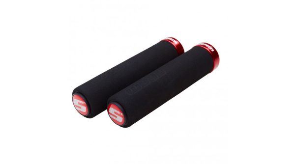 Manopole SRAM Contour Lock On da 129 mm, nere/con morsetto rosso