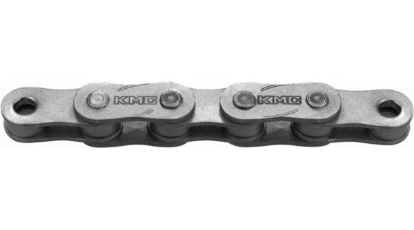 Cadena KMC Z1eHX estrecha, monomarcha, 128 eslabones, EPT plateada