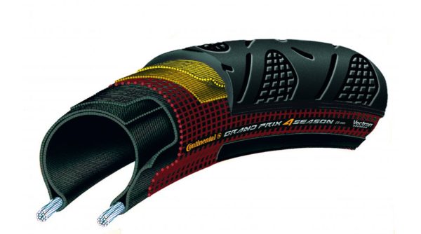 Continental Grand Prix 4-Season 28" Folding Tire 23-622 (700x23C) black/black skin