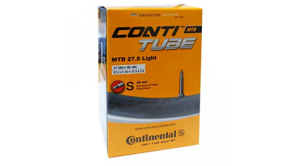Continental MTB Light Schlauch für 27.5" S42 47/62-584 (27.5x1.75-2.50) frz.-Ventil 42mm 2 Continental MTB Light Schlauch für 27.5" S42 47/62-584 (27.5x1.75-2.50) frz.-Ventil 42mm