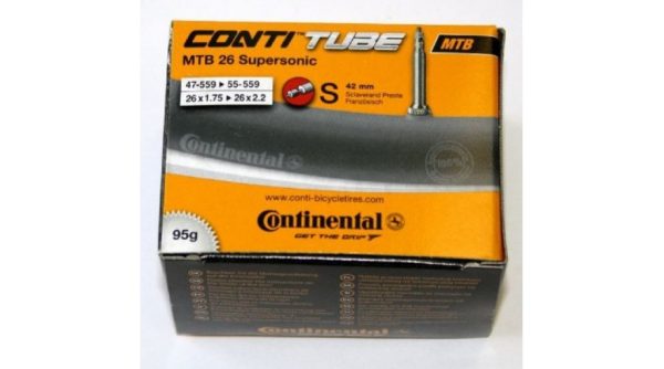 Cámara de aire Continental MTB Supersonic para 26" S42 47/55-559 (26x1.75-2.20) Válvula francesa de 42 mm