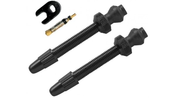 Barbieri tubeless valve set aluminum SV 60mm black